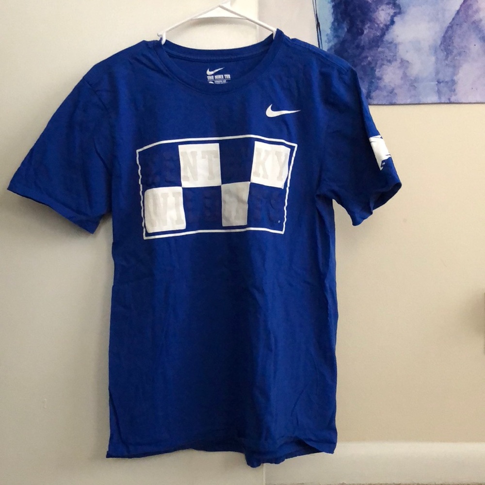 Blue and white checkered Ky wildcats t